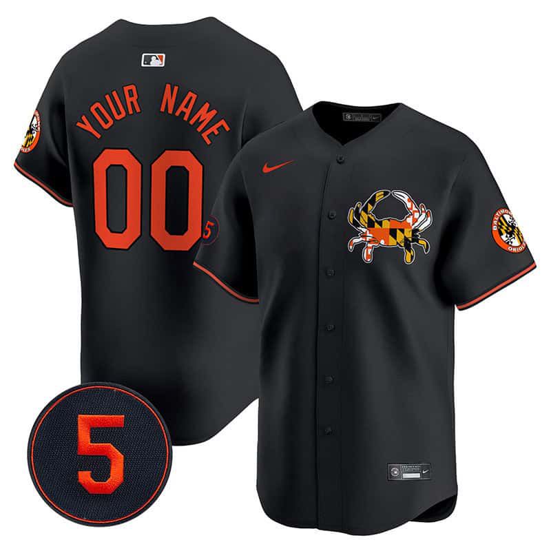 Men Baltimore Orioles Black 2024 Nike Robinson Patch Vapor Premier Limited Custom MLB Jersey style 3->customized mlb jersey->Custom Jersey